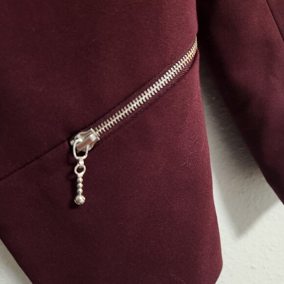 Express Women's Maroon Contemporary Blazer Jacket Small - Picture 5 of 12